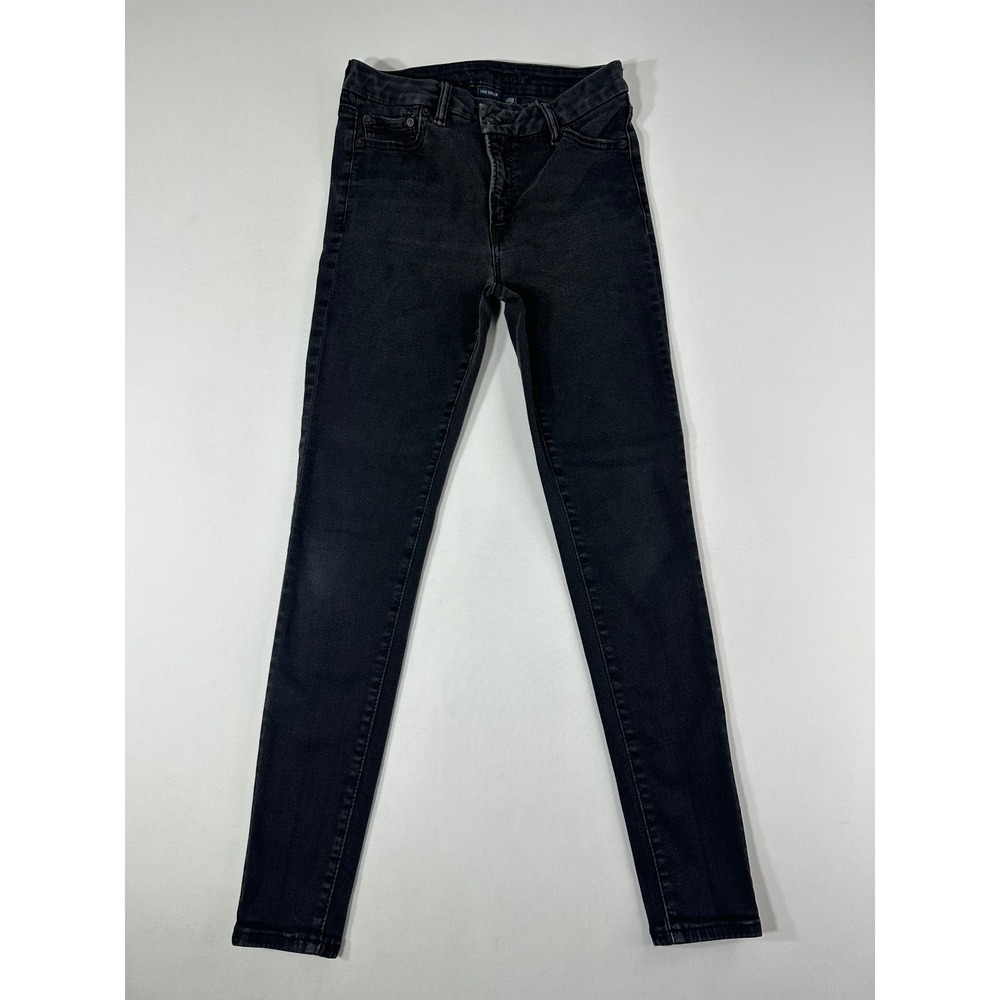 American Eagle High Rise Legging Jeans Black Luxe Stretch Skinny Denim Size 4